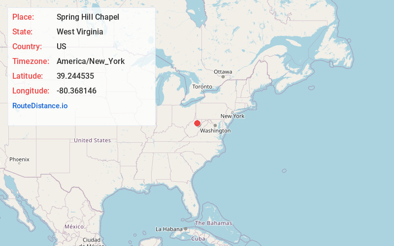 Map of Spring Hill Chapel
