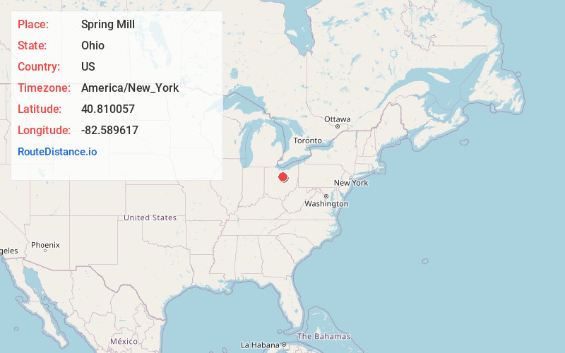 Map of Spring Mill