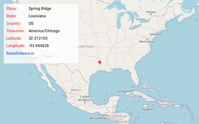 Map of Spring Ridge