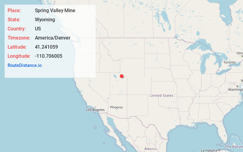 Map of Spring Valley Mine