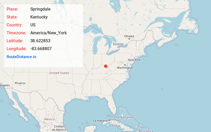 Map of Springdale