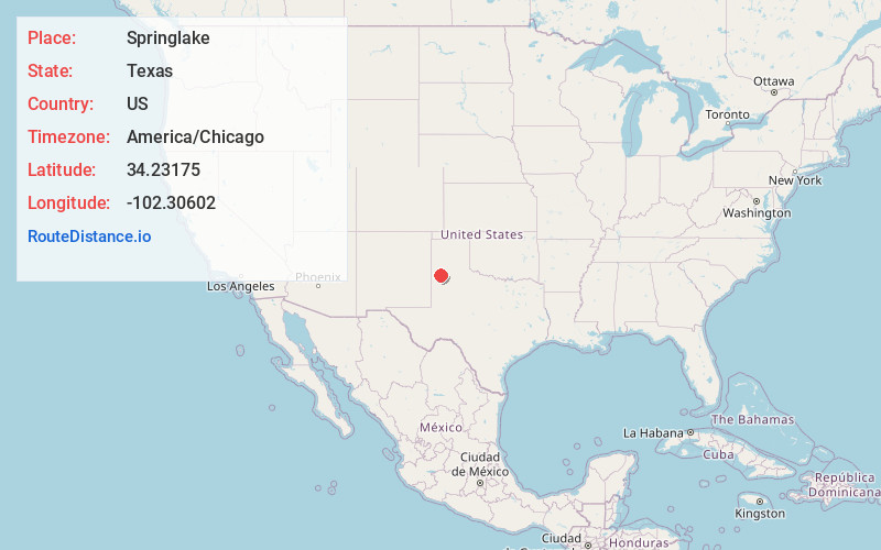 Map of Springlake
