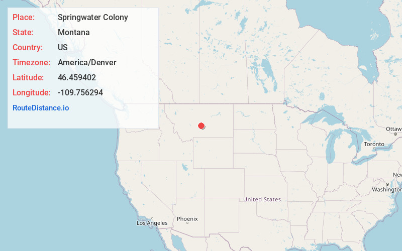 Map of Springwater Colony