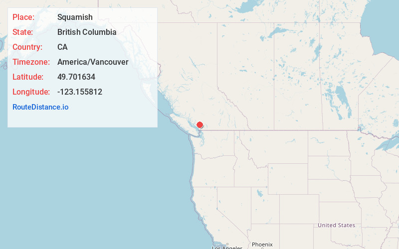 Map of Squamish