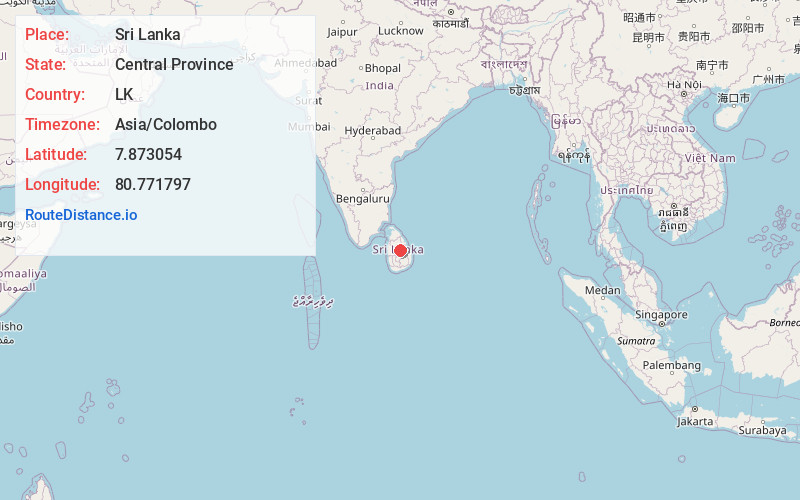 Map of Sri Lanka