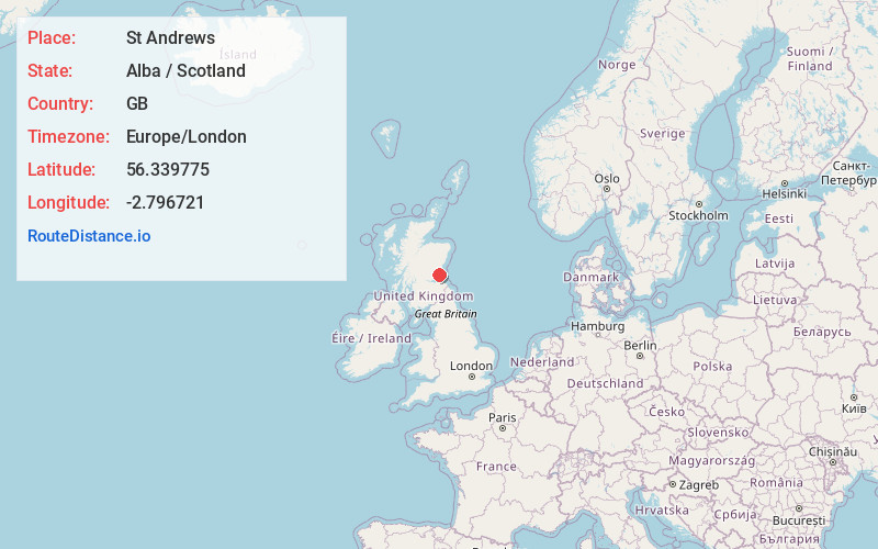Map of St Andrews