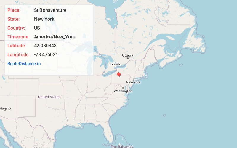 Map of St Bonaventure