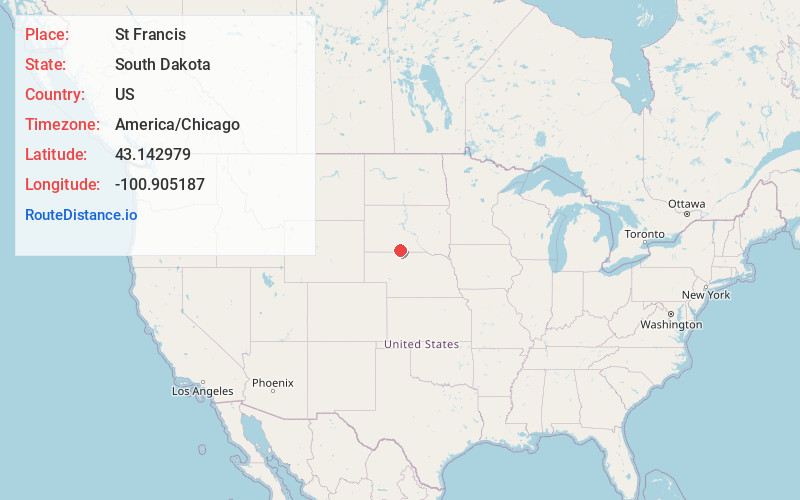 Map of St Francis