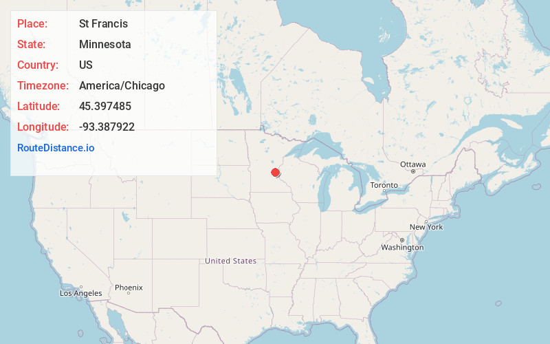 Map of St Francis