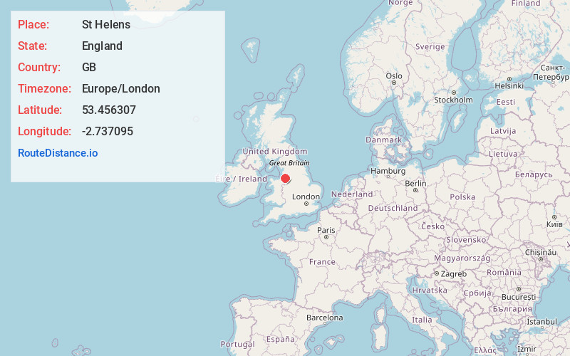 Map of St Helens