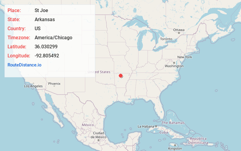 Map of St Joe