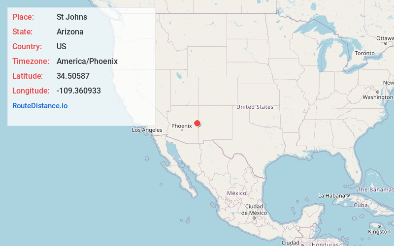 Map of St Johns
