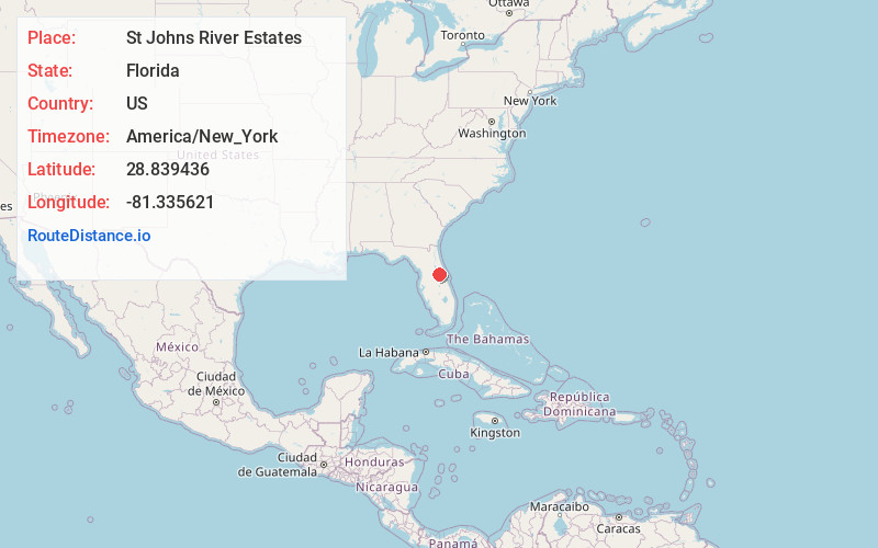 Map of St Johns River Estates