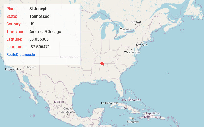 Map of St Joseph