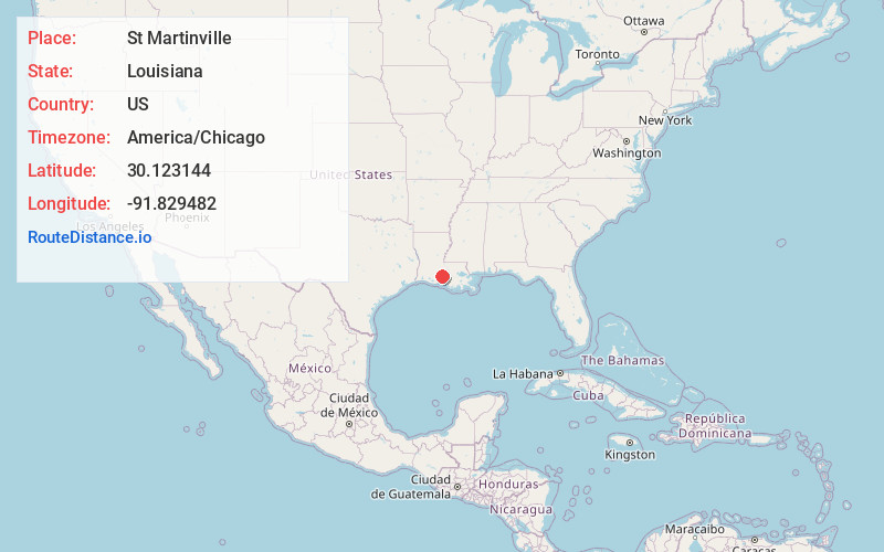 Map of St Martinville