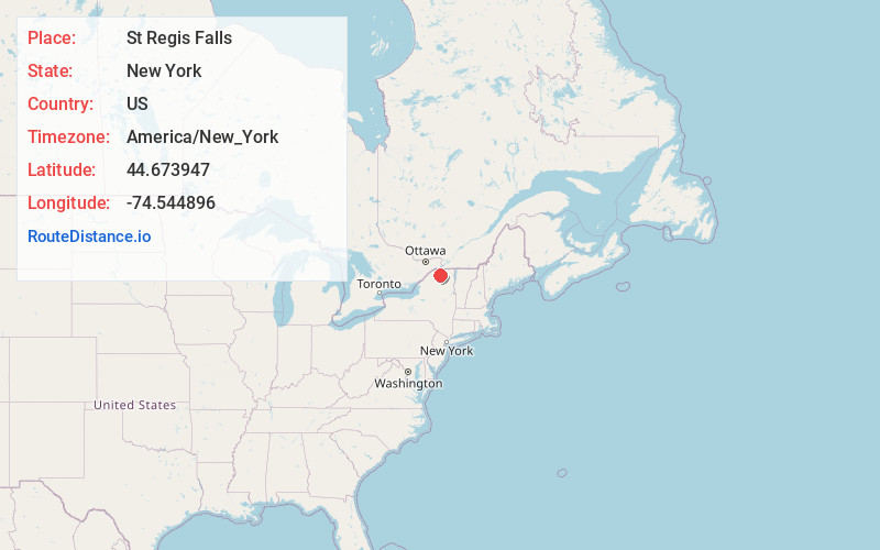 Map of St Regis Falls
