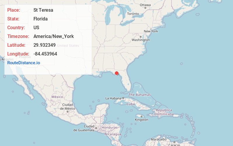 Map of St Teresa