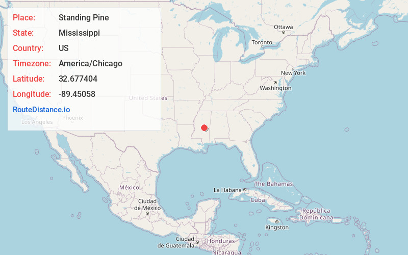Map of Standing Pine