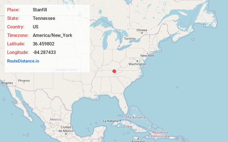 Map of Stanfill