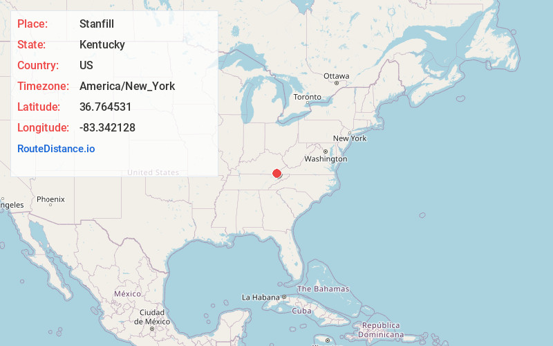 Map of Stanfill