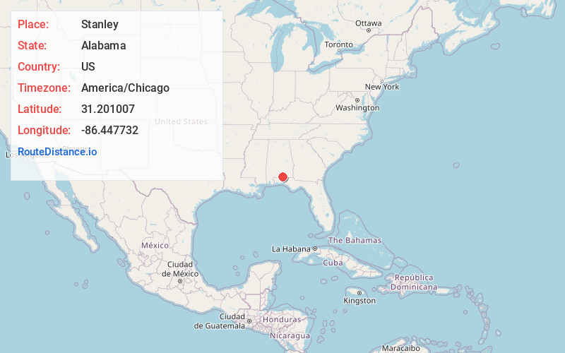 Map of Stanley