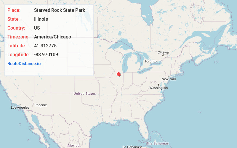 Map of Starved Rock State Park