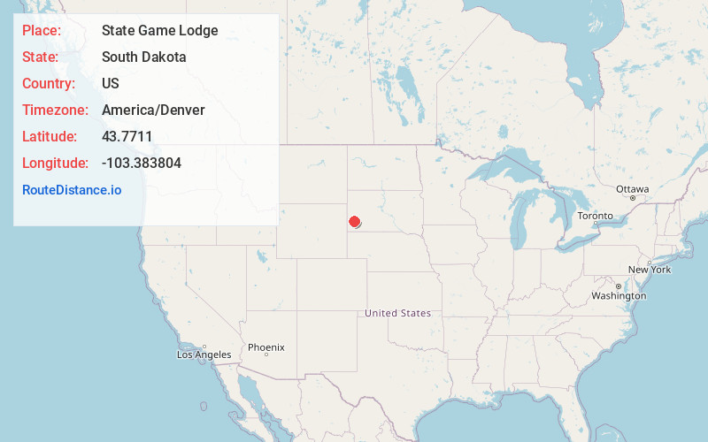 Map of State Game Lodge