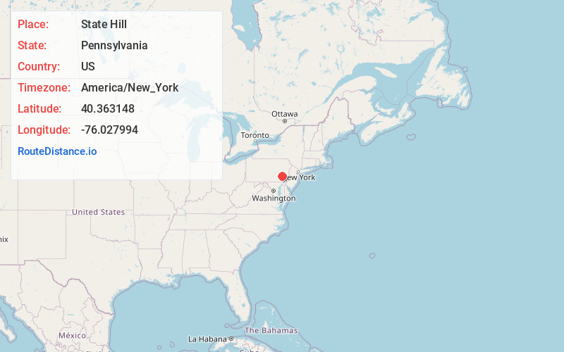 Map of State Hill