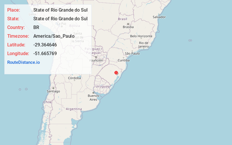 Map of State of Rio Grande do Sul
