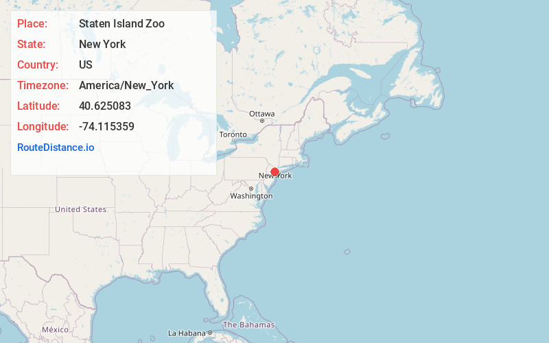 Map of Staten Island Zoo