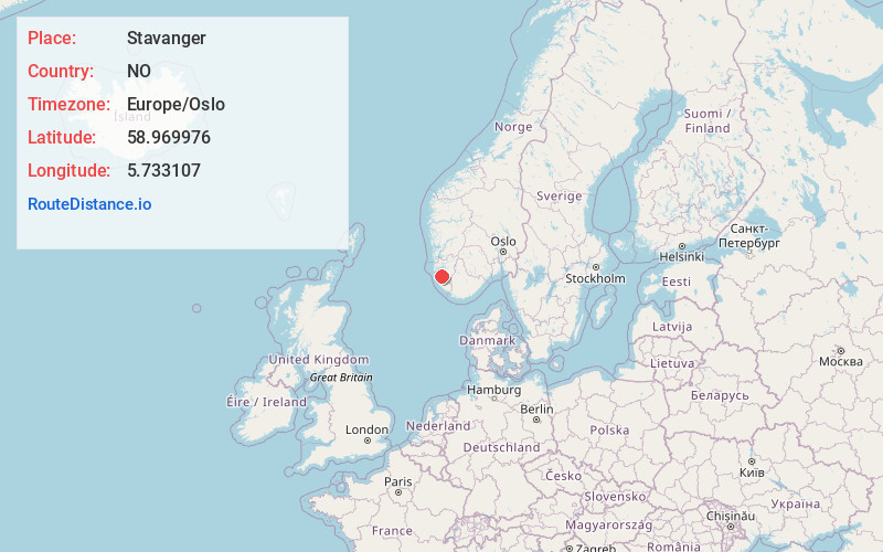 Map of Stavanger