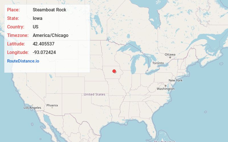 Map of Steamboat Rock