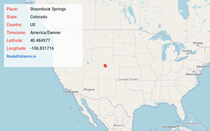 Map of Steamboat Springs