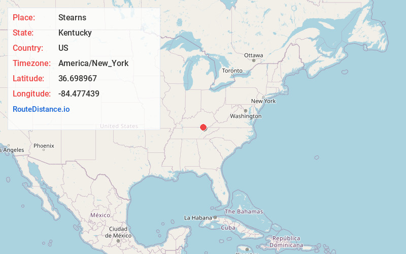Map of Stearns