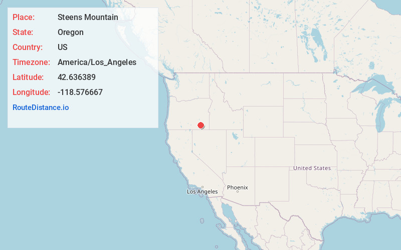 Map of Steens Mountain