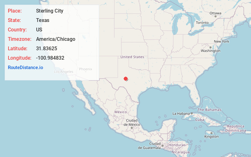 Map of Sterling City