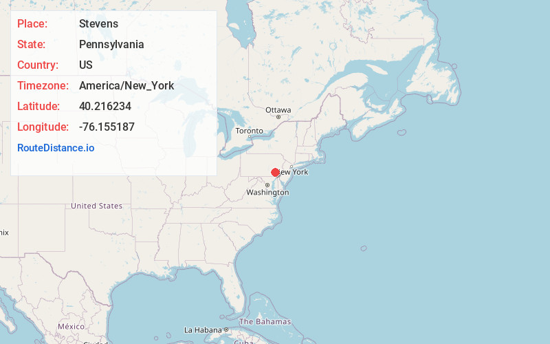 Map of Stevens