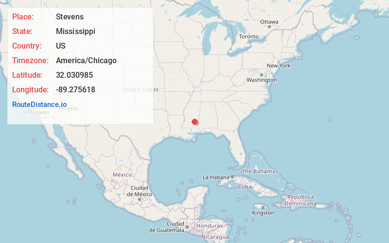 Map of Stevens