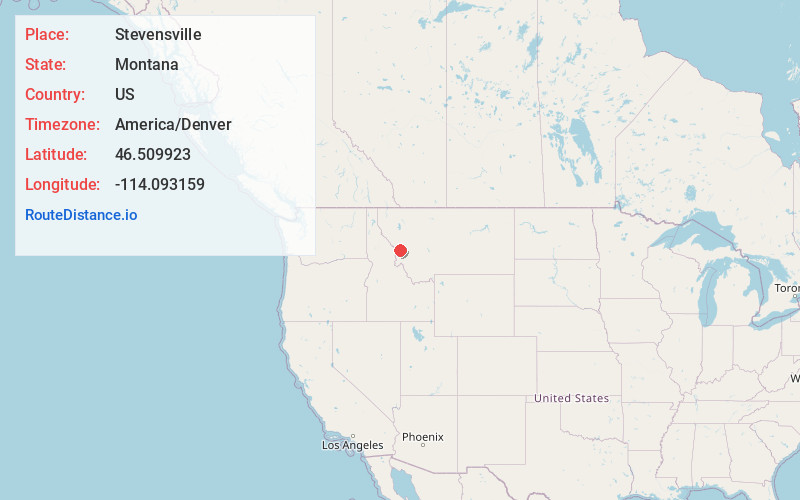 Map of Stevensville