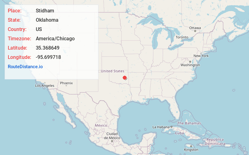 Map of Stidham