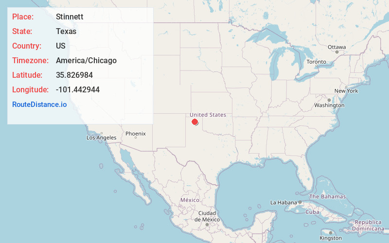 Map of Stinnett