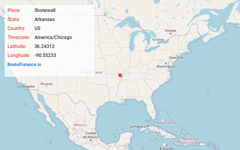 Map of Stonewall