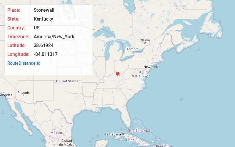 Map of Stonewall