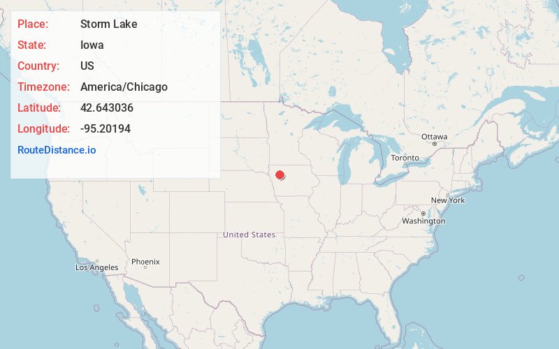 Map of Storm Lake