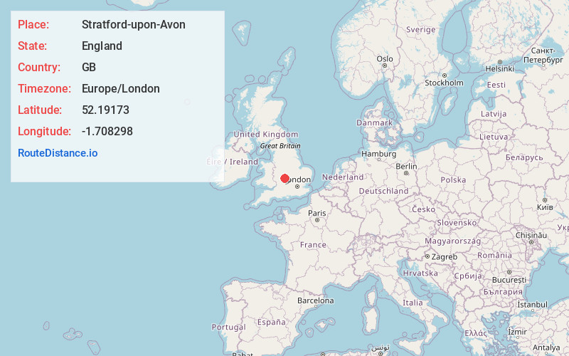 Map of Stratford-upon-Avon