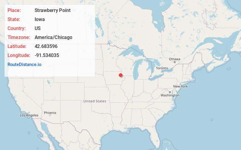Map of Strawberry Point