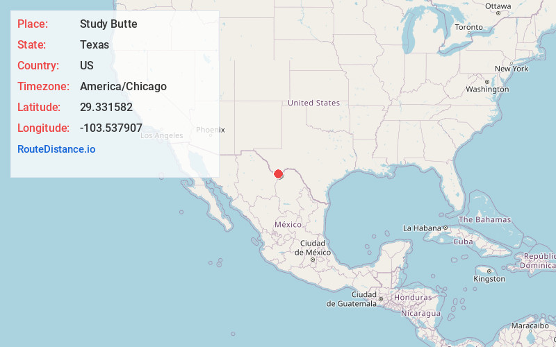 Map of Study Butte
