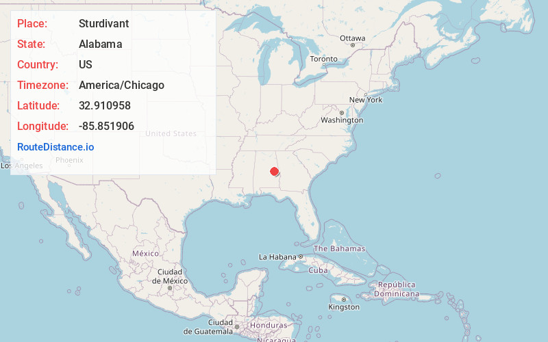 Map of Sturdivant