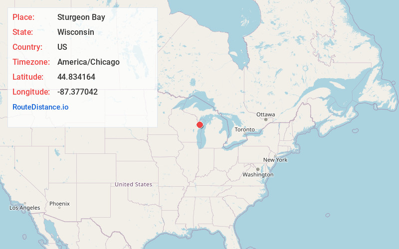 Map of Sturgeon Bay