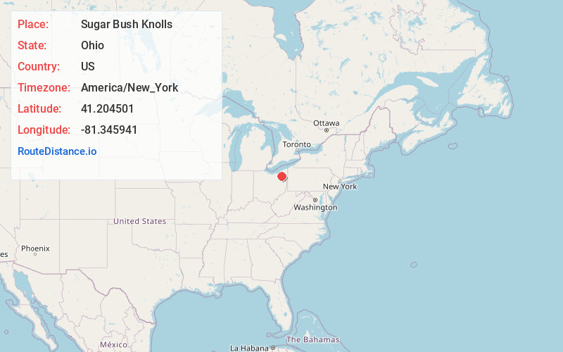 Map of Sugar Bush Knolls